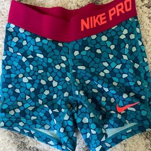 Blue nike shorts
